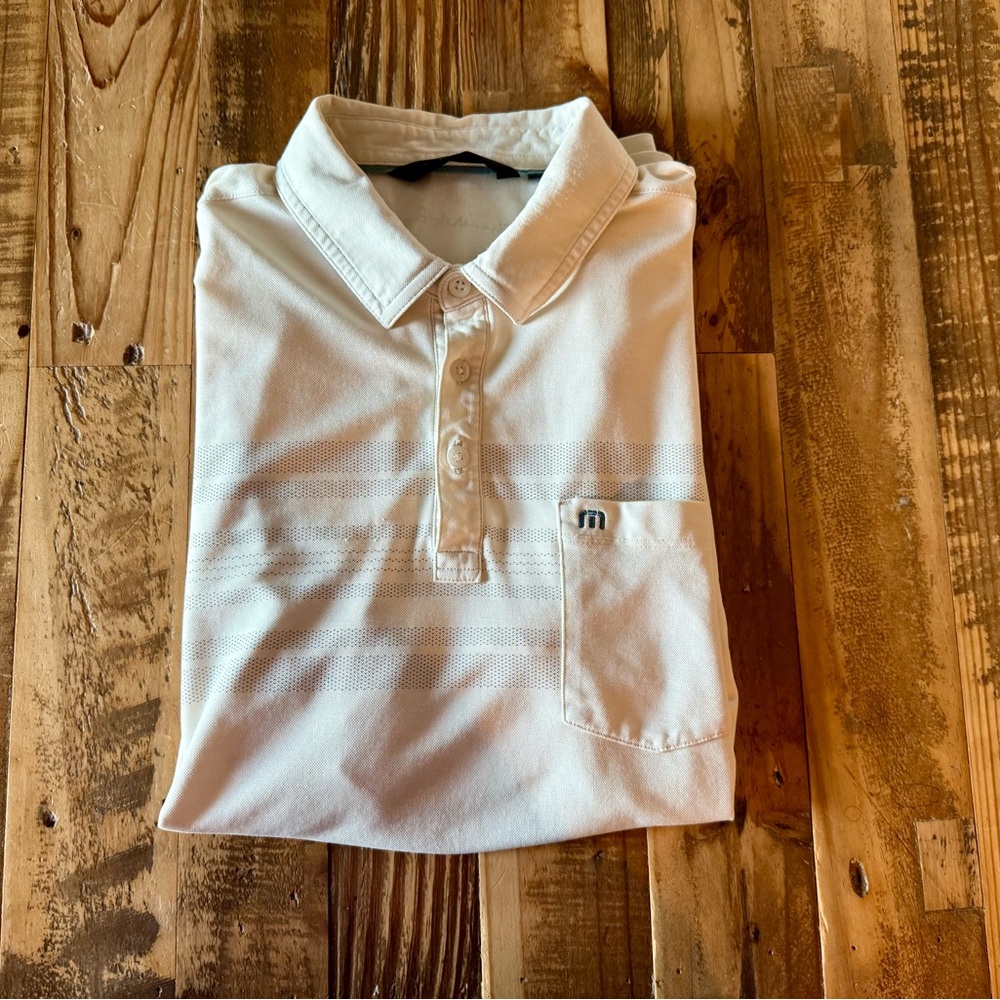 Travis Mathew White Polo Shirt